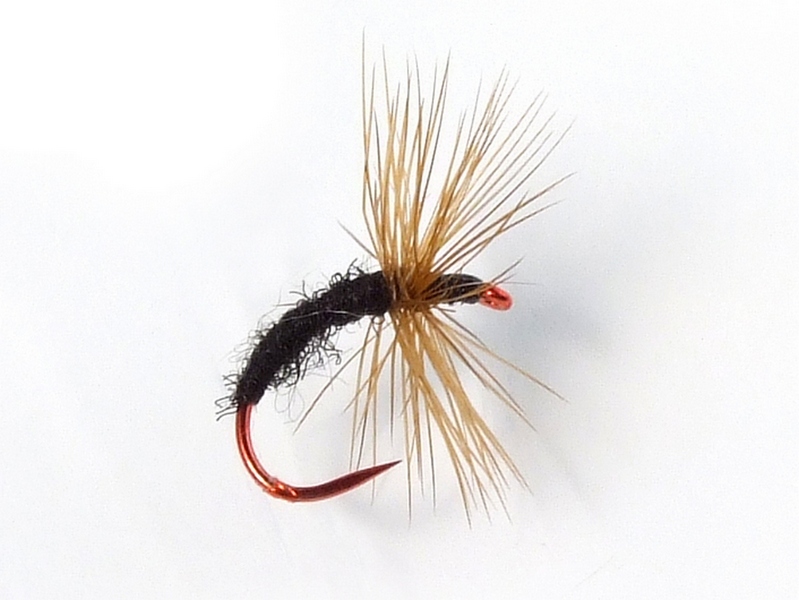 Gujo Kebari - Dry Fly-Black with Red Hook large1.jpg